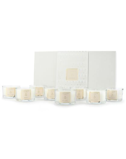 Coffret 8 mini Bougies White Pearl Collection - 8x15h